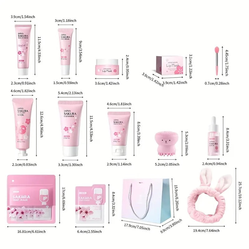 Glowina Sakura 10-Piece Skincare Set